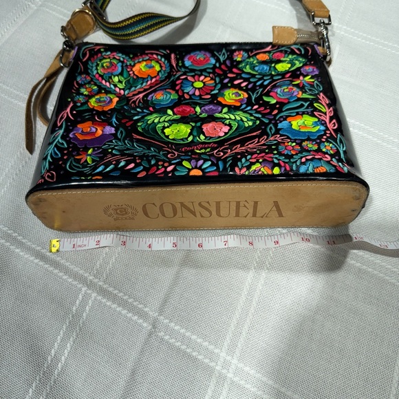 Consuela, downtown Rita, black, multicolor, embroidered floral, Crossbody bag. - Picture 12 of 16